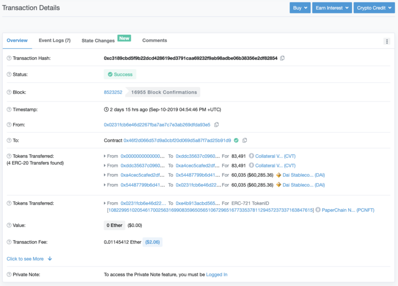 paperchain pilot txn mainnet 2